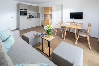 New-build apartment by a monument
