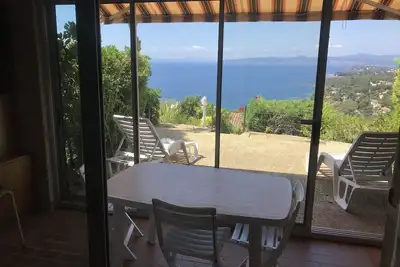 Image de Maison, vue mer panoramique, 100 mètres de la plage, piscine dans le lotissement