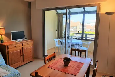 Image de Studio cabine avec piscine et tennis, Capbreton