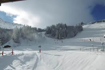 Image de Pied des pistes de ski, 1er étage, vue pistes de ski, balcon, casier à ski, 39m², Valmorel