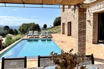 Image de Corsican stone residence “Anna” with sea view and private swimming pool.