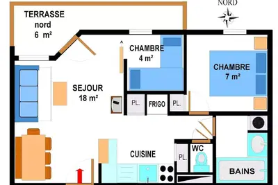 Image de Bonb21m - Appartement spacieux  pour 6 personnes au pied des pistes