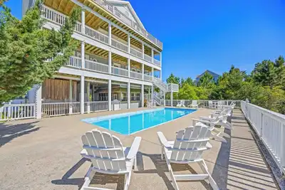 Summer Savings- Soundside Dog Friendly Home w Pool, Hot Tub, Basketball, Theater