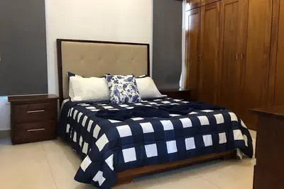 Image de Guest-friendly villa with private pool steps from sandy beach & gym