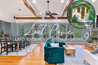 Image de Riverfront Cabin, Sauna, 3bd, Private Trail Access