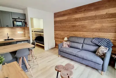 Image de Studio rénové 4 pers. au pied des pistes avec parking