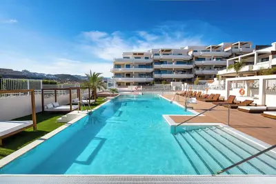 Appartement Lotus 486 avec piscine partagée, terrasse et Wi-Fi