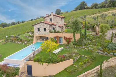 Image de Villa « Le Sughere » avec vue mer, piscine, terrasse et Wi-Fi