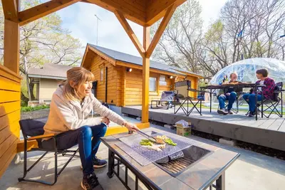 Image de A newly built log house for rent a dome a large  / Nasu-gun Tochigi