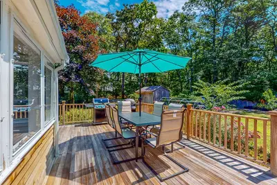 Image de Tranquil Cape house with private backyard, deck, grill, & enclosed porch