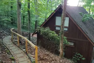 Rustic Cedar Cabin On Lake Lanier with Private Dock