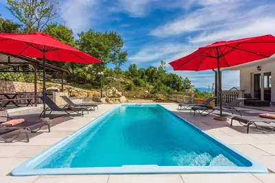 Image de Appartement de vacances Bribir pour 2 - 8 personnes avec 2 chambres à coucher - Appartement de vacan
