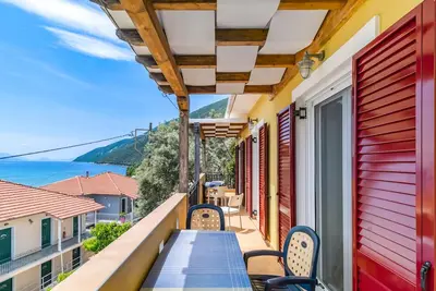 Pet-Friendly Appartement Villa Captain Fotis 4 avec vue sur la mer et balcon