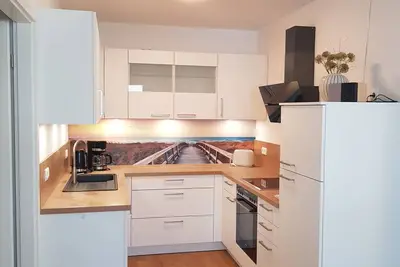 Image de Modern top floor apartment with a view of the sea and Stralsund