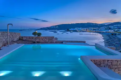Image de Amazing Contemporary villa on the beach Platis Gialos, Walking to Scorpios