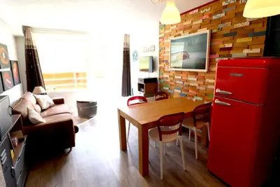 Image de Studio lumineux au pied des pistes avec balcon sud - Animaux admis