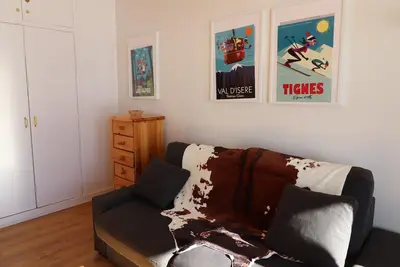 Image de Grand studio skis aux pieds avec balcon à Tignes