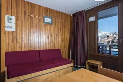 Image de Studio cœur station près des pistes avec balcon, animaux acceptés