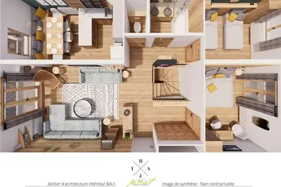 Image de 1er étage, télévision, casier à ski, 82m², Tignes