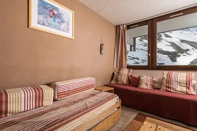 Image de Studio lumineux proche pistes, balcon, 4 pers, Tignes