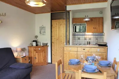 Image de 200m du centre station, 3ème étage, balcon, télévision, 22m², Vars