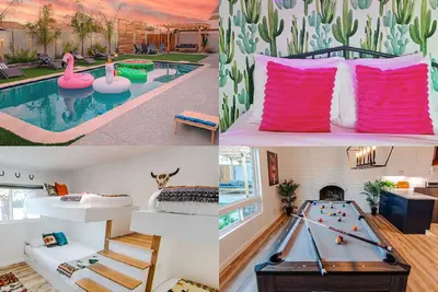 Four Palms | Pool Bbq Fire Pit | 5 min to Old Town