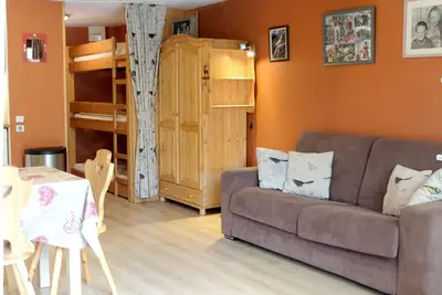 Image de Studio ski aux pieds, balcon, animaux admis