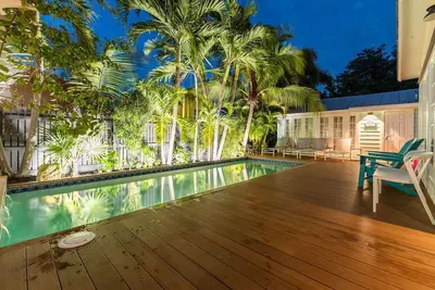 Old Town Key West Compound with Pool, Parking and Privacy One Block Off Duval!