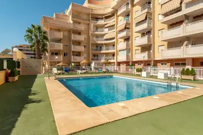 Image de Bel appartement pour 4 personnes avec climatisation, Wifi, piscine, Tv, terrasse et animaux admis