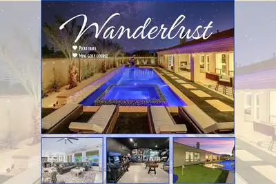 Wanderlust: PickleBall, Waterslide & Game Rm