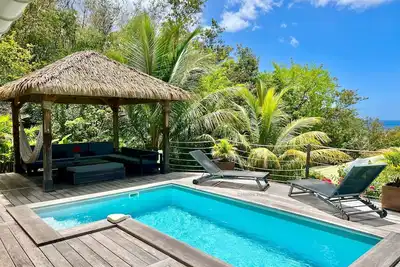 Image de Villa Corali, vue mer, piscine, pour 4/6 personnes.