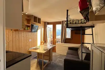 Image de Studio rénové au centre d'Avoriaz, 3 à 4 pers, balcon exposé sud