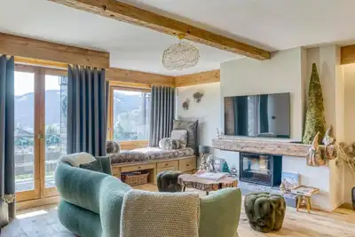 Image de Charmant appartement 2 chambres avec cheminée et parking à Megève