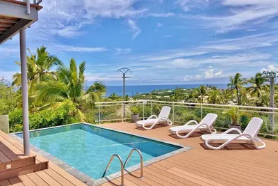 Image de *Villa Cormorans* - piscine et vue océan