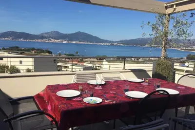 Image de Grande terrase avec vue magnifique sur baie Ajaccio, 300 m de la mer