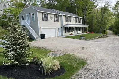 A seacoast house on its own private road  in York Harbor beach