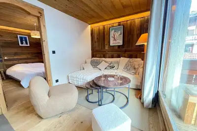Image de Appartement rénové, au pied des pistes avec wifi