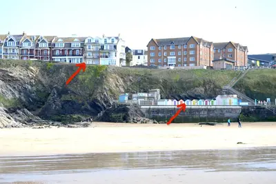 Image de Luxury 3-bed apartment with own Beach Hut overlooking Towan Beach