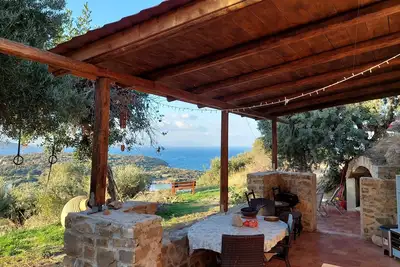 EcoVasileio- Cottage on Mirabello bay with Treehouse/FirePit/ExtremeView/XXLbed
