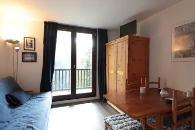 Image de Studio lumineux avec balcon et vue sur pistes, animaux admis