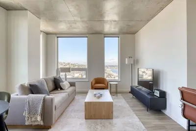 Bright South Lake Union 2br w/ W/D & Roof, nr Lake Union, by Blueground