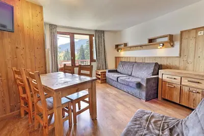 Image de À 10m des pistes de ski, 7ème étage, balcon, casier à ski, 31m², La Tania