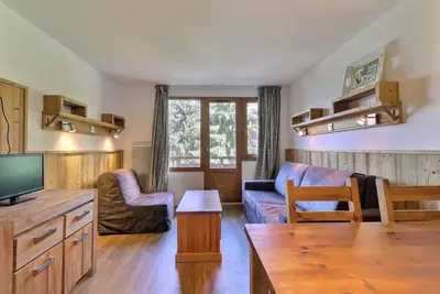 Image de À 10m des pistes de ski, 9ème étage, balcon, casier à ski, 31m², La Tania