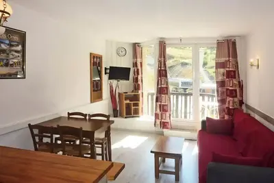 Image de Grand studio de 4 personnes en coeur de station vue pistes