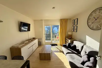 Image de Studio rénové 5 pers à 300m des pistes, Flaine Forêt, balcon, lave-linge, lave-vaisselle