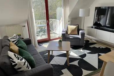 Image de Ferienwohnung \"Nils Holgerson\" mit Balkon zwischen Strand, Wald & Wiese im Südosten der Insel Rügen!