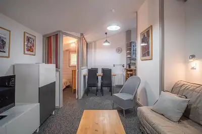 Image de Charmant 2p rénové, proche pistes et télésièges, balcon, casier à skis, quartier calme, 4 pers.