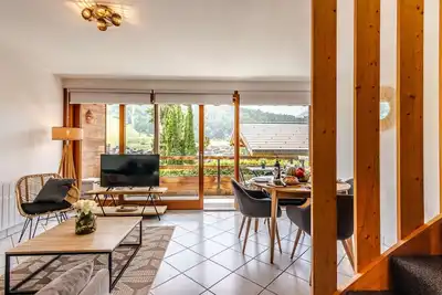 Image de Duplex lumineux proche télécabine de Super Morzine