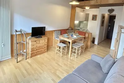 Image de Studio + Alcôve 4 Couchages, Balcon, Parking, Skis - Proche Rochebrune, Megève