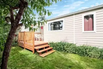 Image de Mobil-home Evo Premium 23m² (2 chambres) + terrasse intégrée 7m² + clim + Tv + Lv 4 personnes